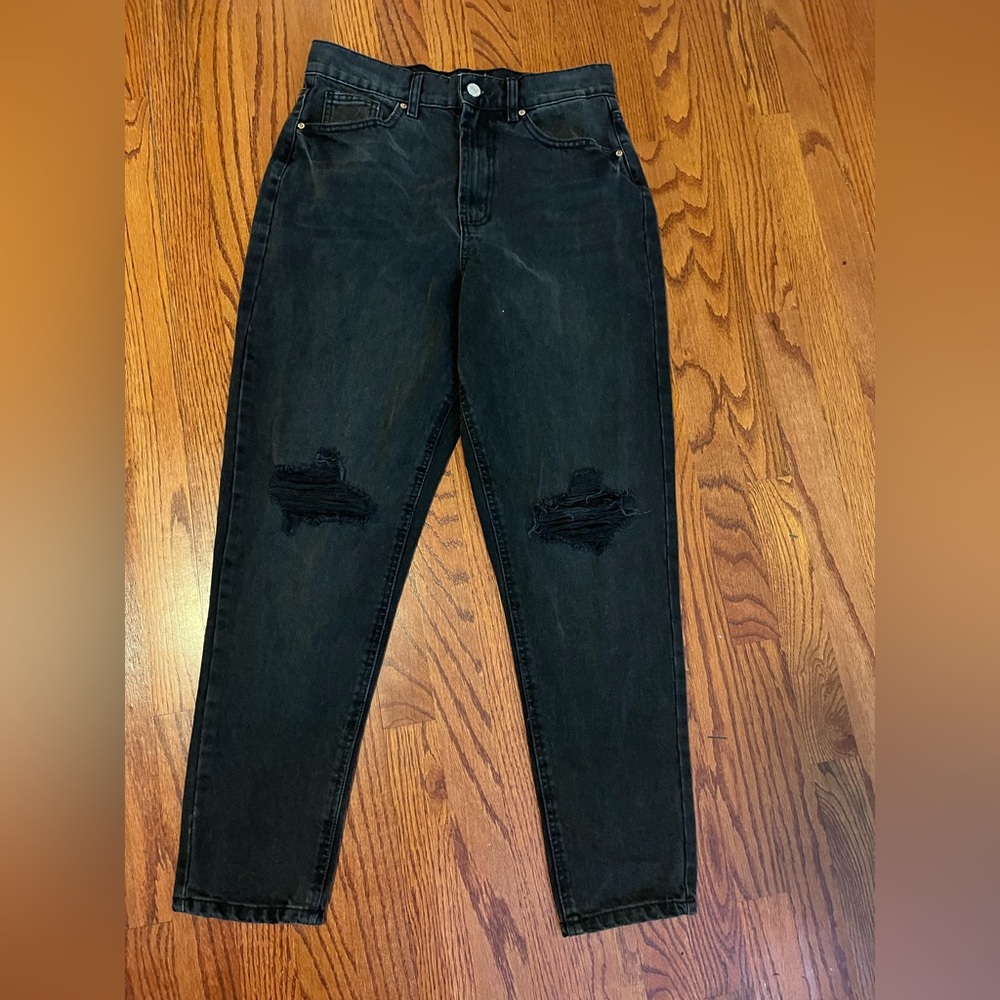 Never worn Black straight leg baggy jeans women’s size 7
